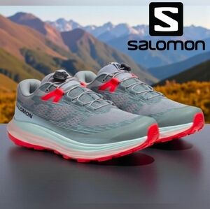 NEW Salomon Ultra Glide 2 Trail Running Shoes Red Green Women's Size 7.5